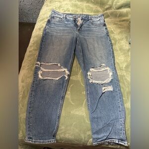 American Eagle Ripped Mom Jeans